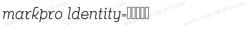 markpro ldentity字体转换